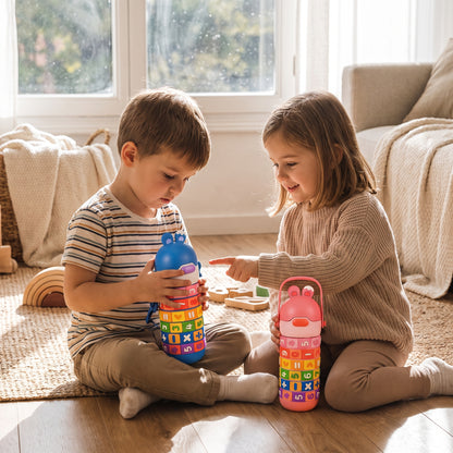 Kids Fun Learning Water Bottle Stainless Steel