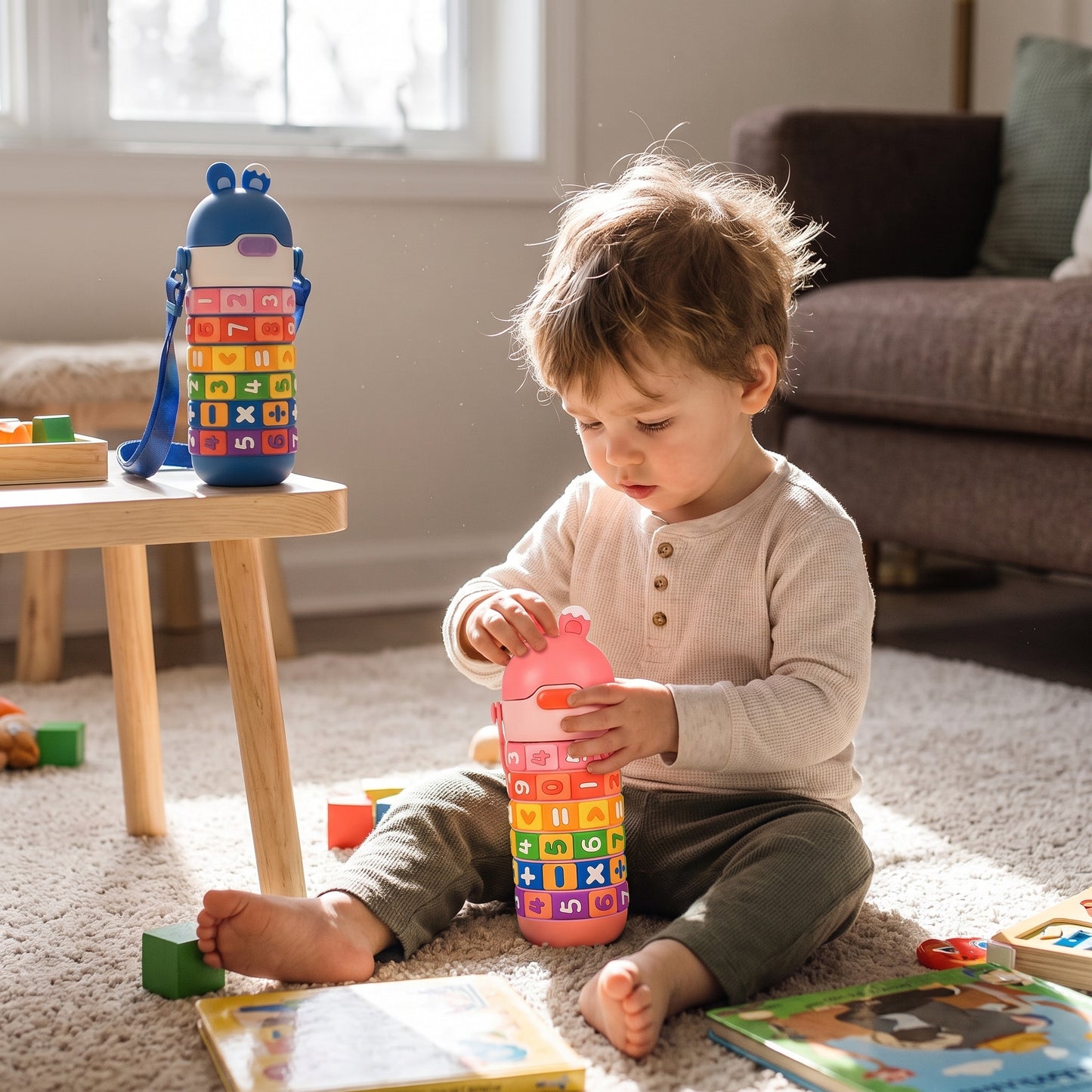Kids Fun Learning Water Bottle Stainless Steel