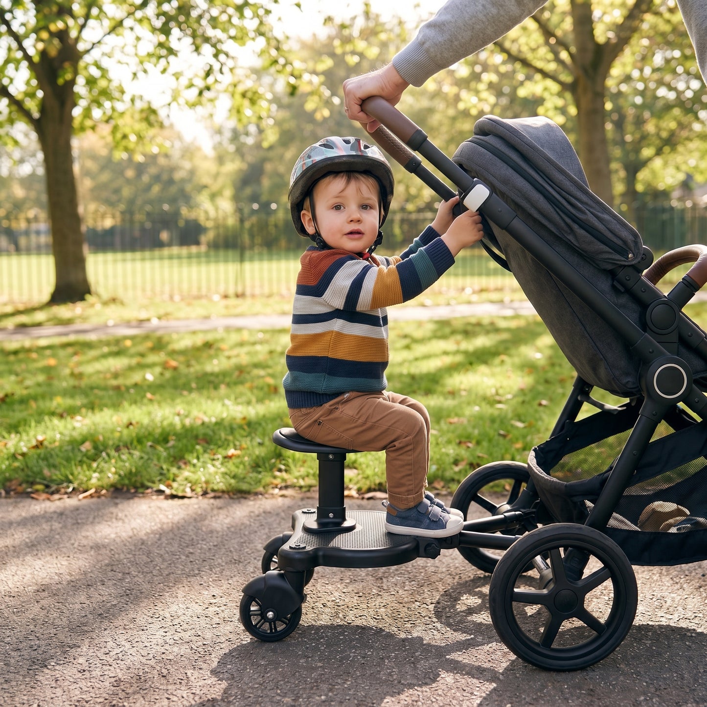 2 in 1 Universal Pram Ride-On Board with Seat