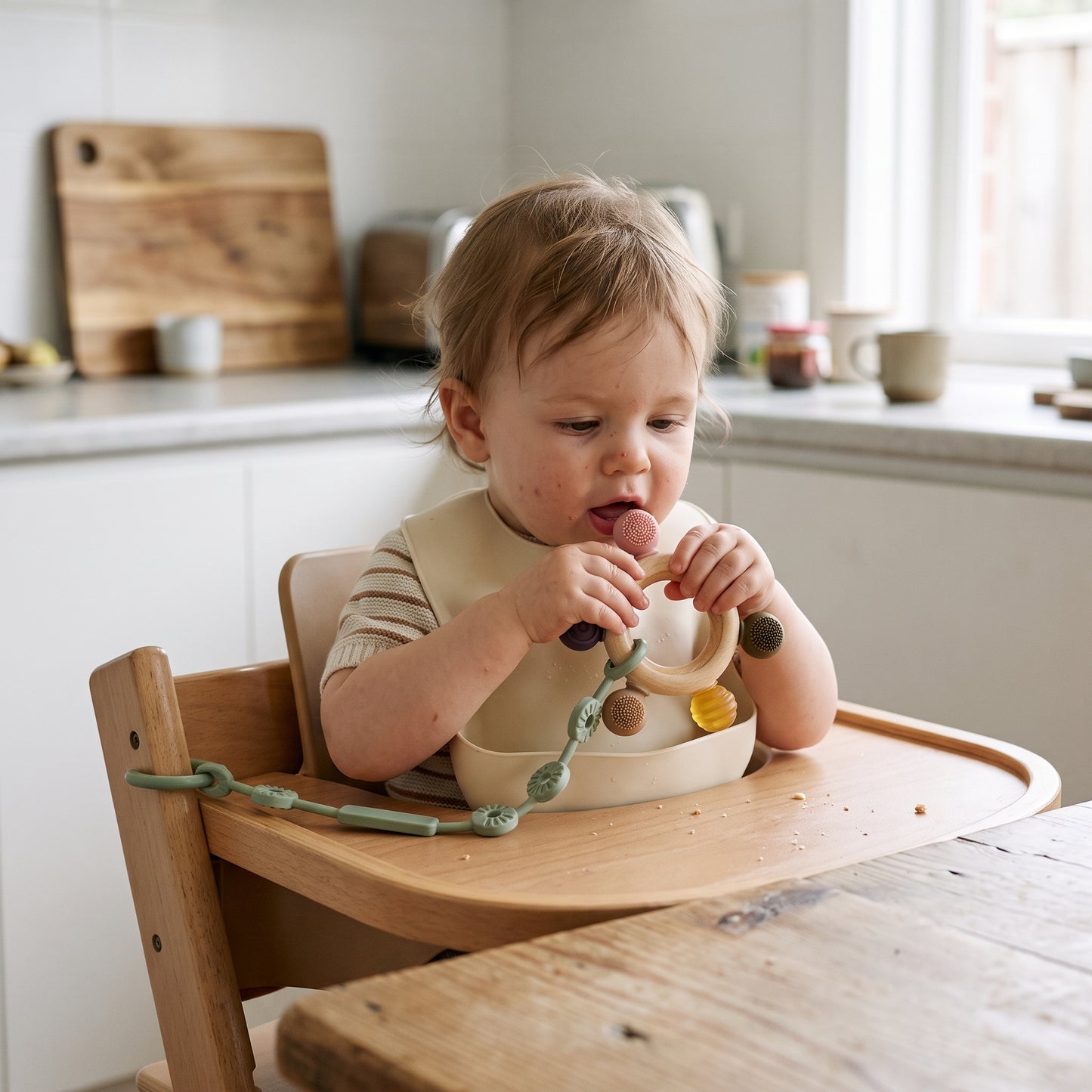 Adjustable Silicone Toy Strap for Babies (3-Pack)