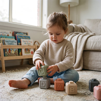 Silicone Baby Stacking Blocks