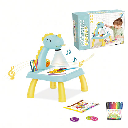 Kids Dinosaur Drawing Projector Table