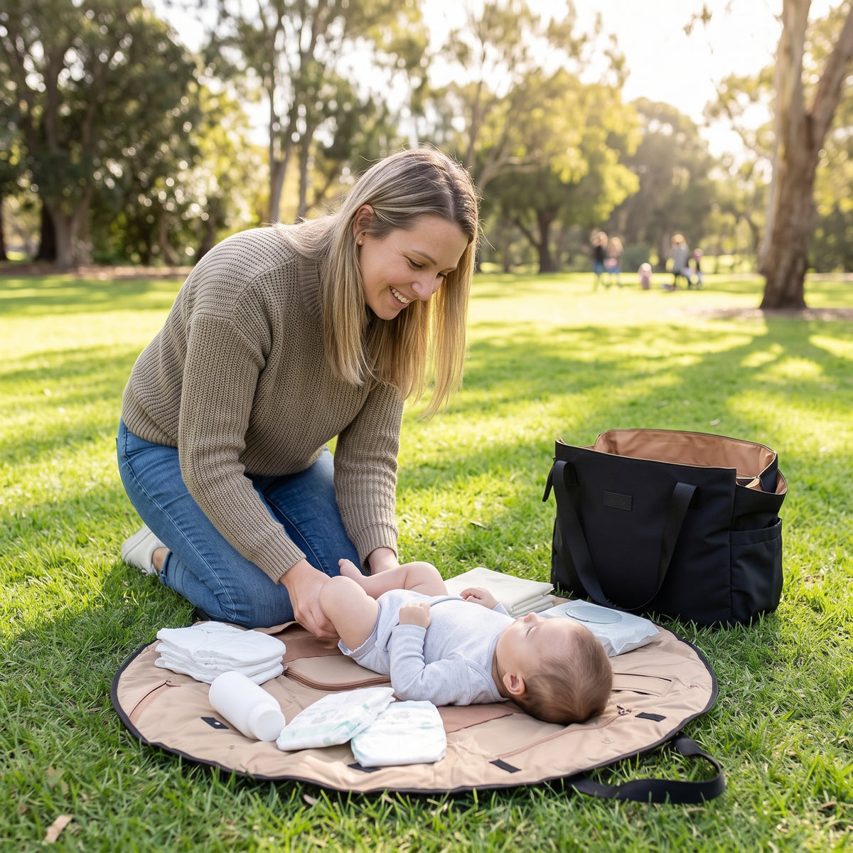 2-in-1 Foldable Baby Changing Bag & Travel Mat