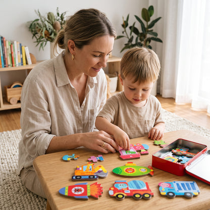 Kids 6 in 1 Wooden Puzzle Box