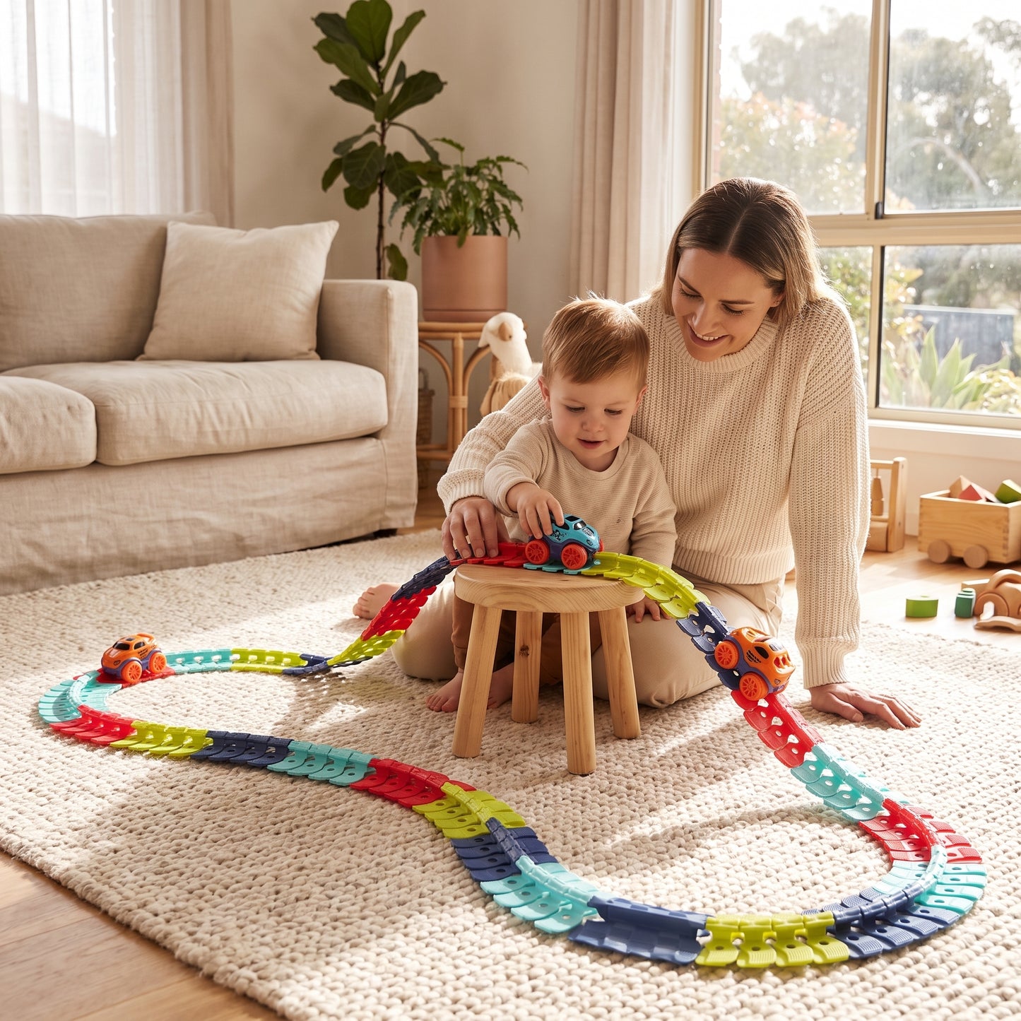 Magnetic Racing Car Track Set for Kids