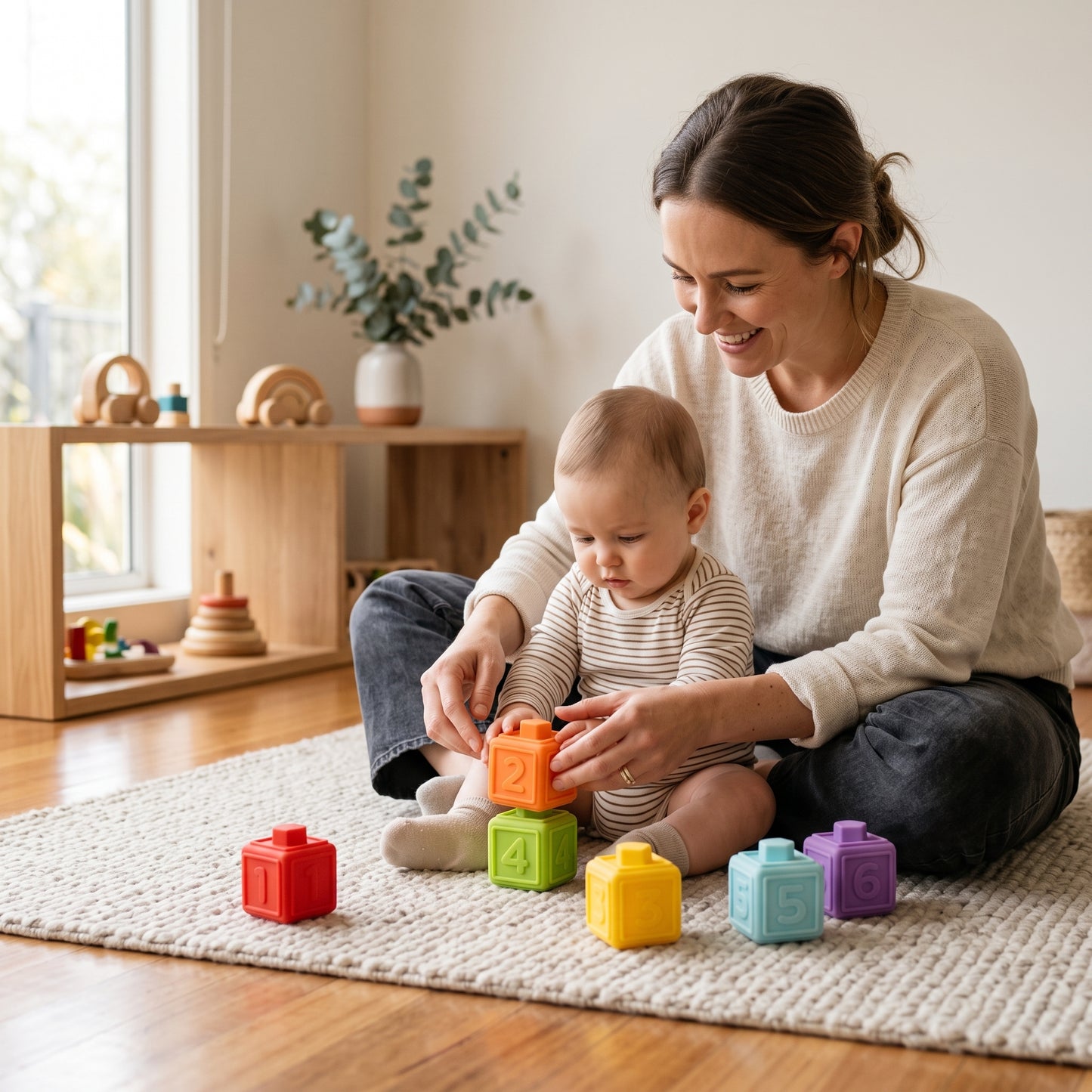 Silicone Baby Stacking Blocks