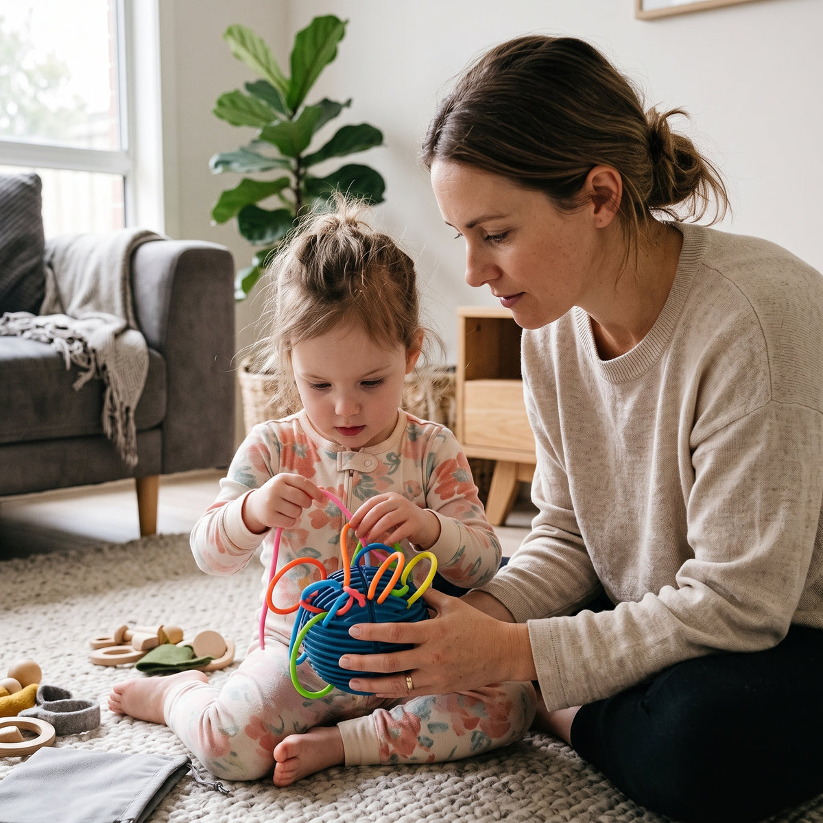 3D Sensory Activity Ball with 24 Colourful Strings