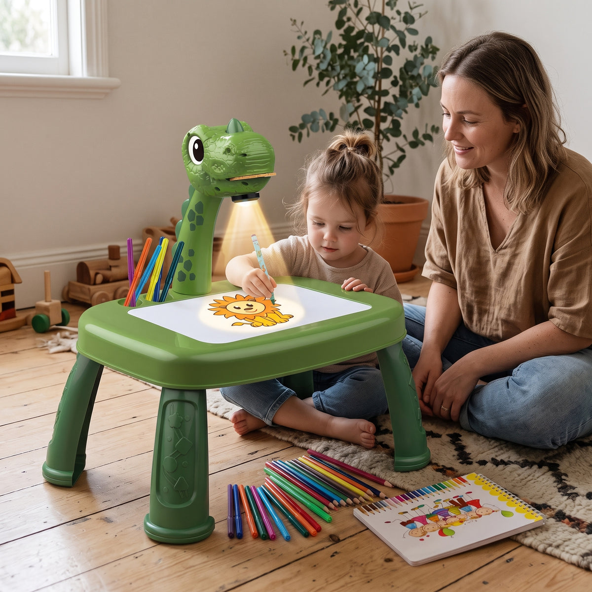 Kids Dinosaur Drawing Projector Table