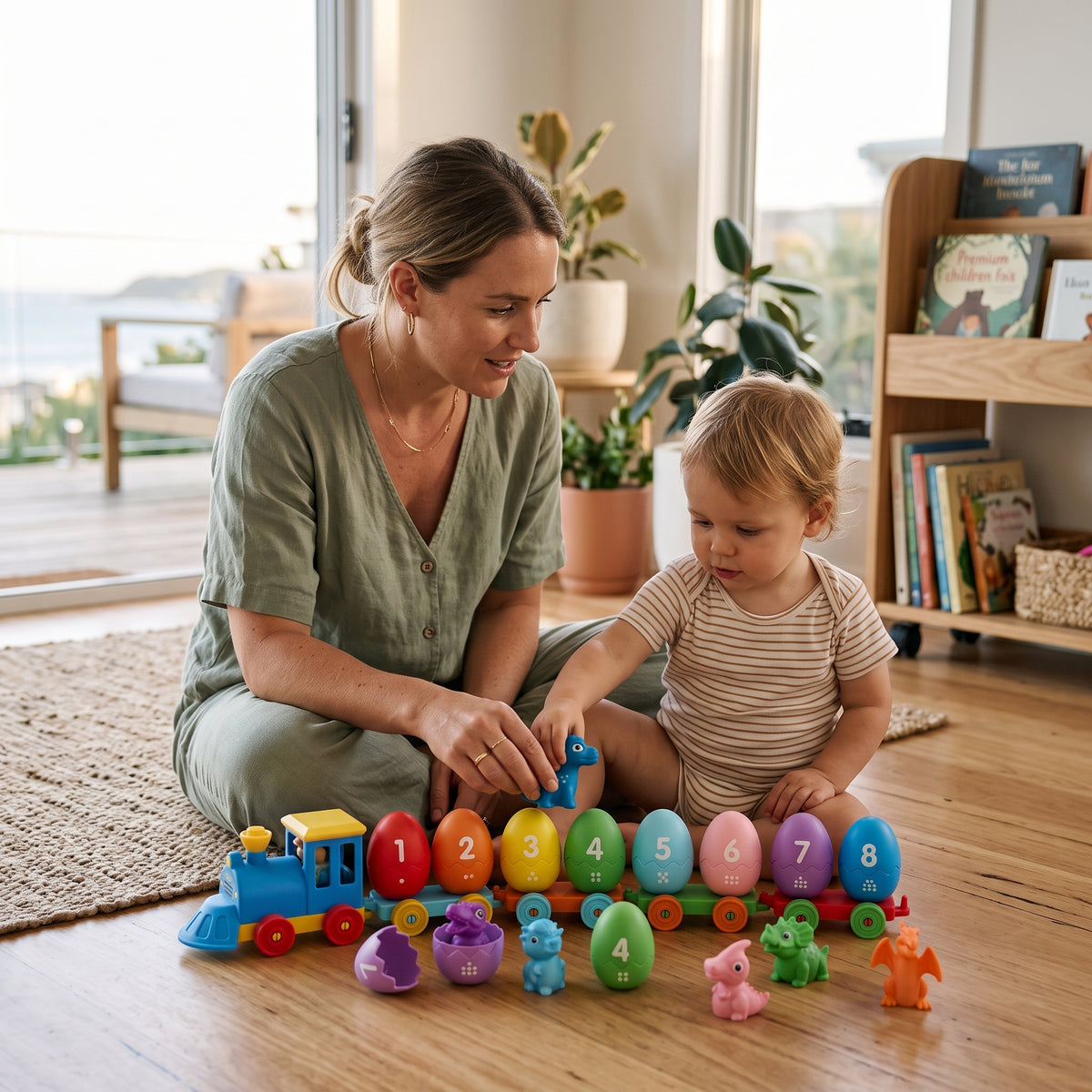 Dinosaur Number Train Learning Set
