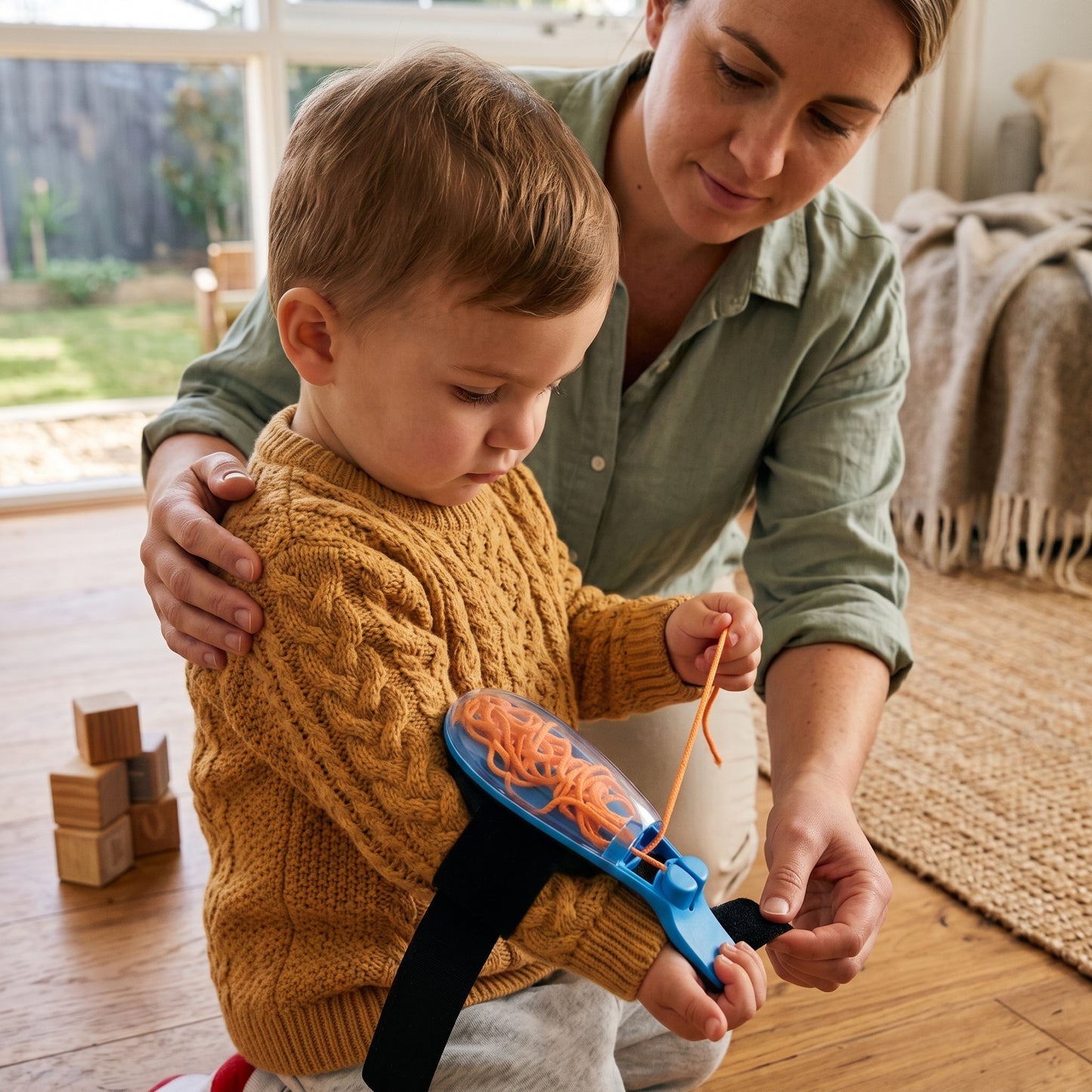 Kids Wrist Mounted String Launcher Toy
