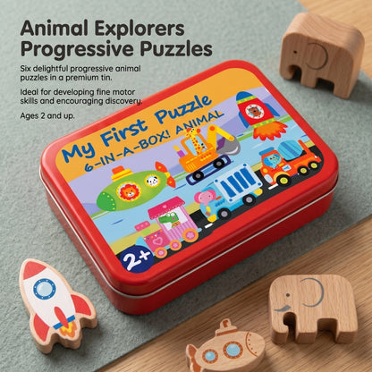 Kids 6 in 1 Wooden Puzzle Box