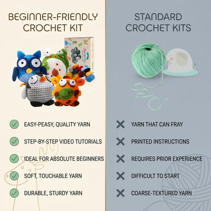 DIY Animal Crochet Kit for Beginners