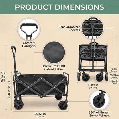 Foldable Outdoor Utility Wagon Cart