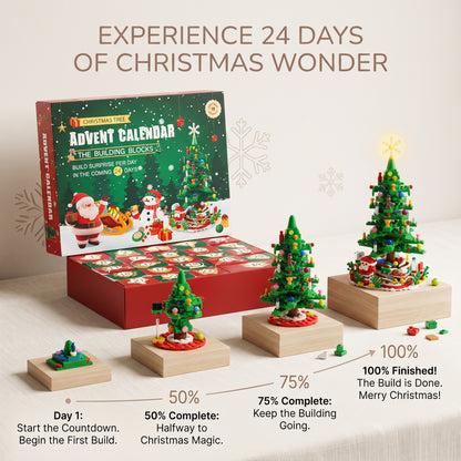 Christmas Tree Building Blocks Advent Calendar for Kids