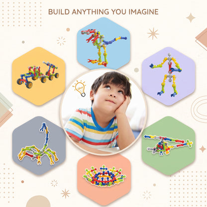 STEM Building Blocks Set for Kids – Creative Construction Toy Kit