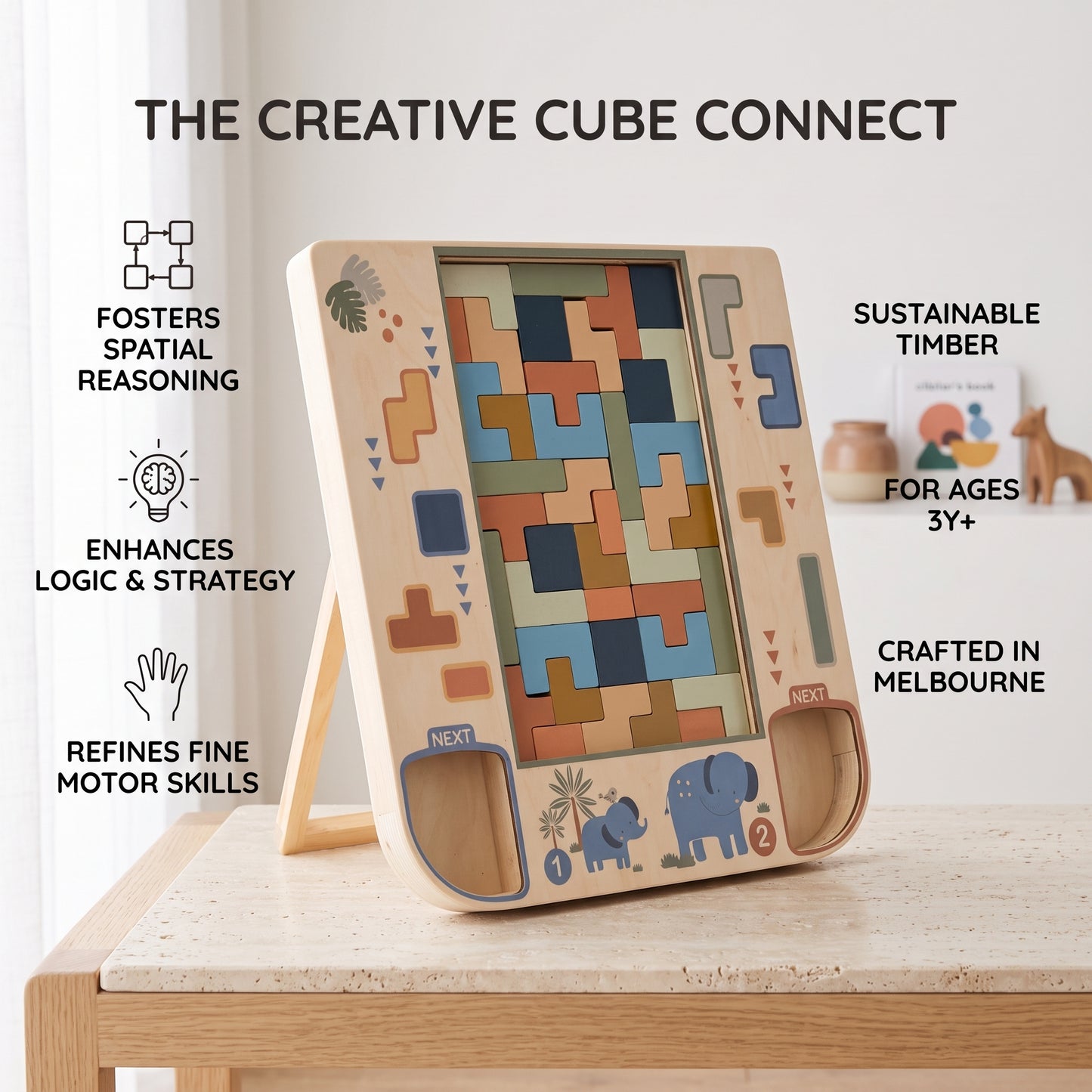 3D Wooden Building Block Puzzle