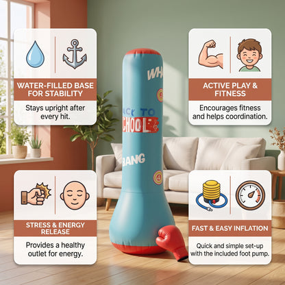 Inflatable Kids Boxing Bag with Water Base