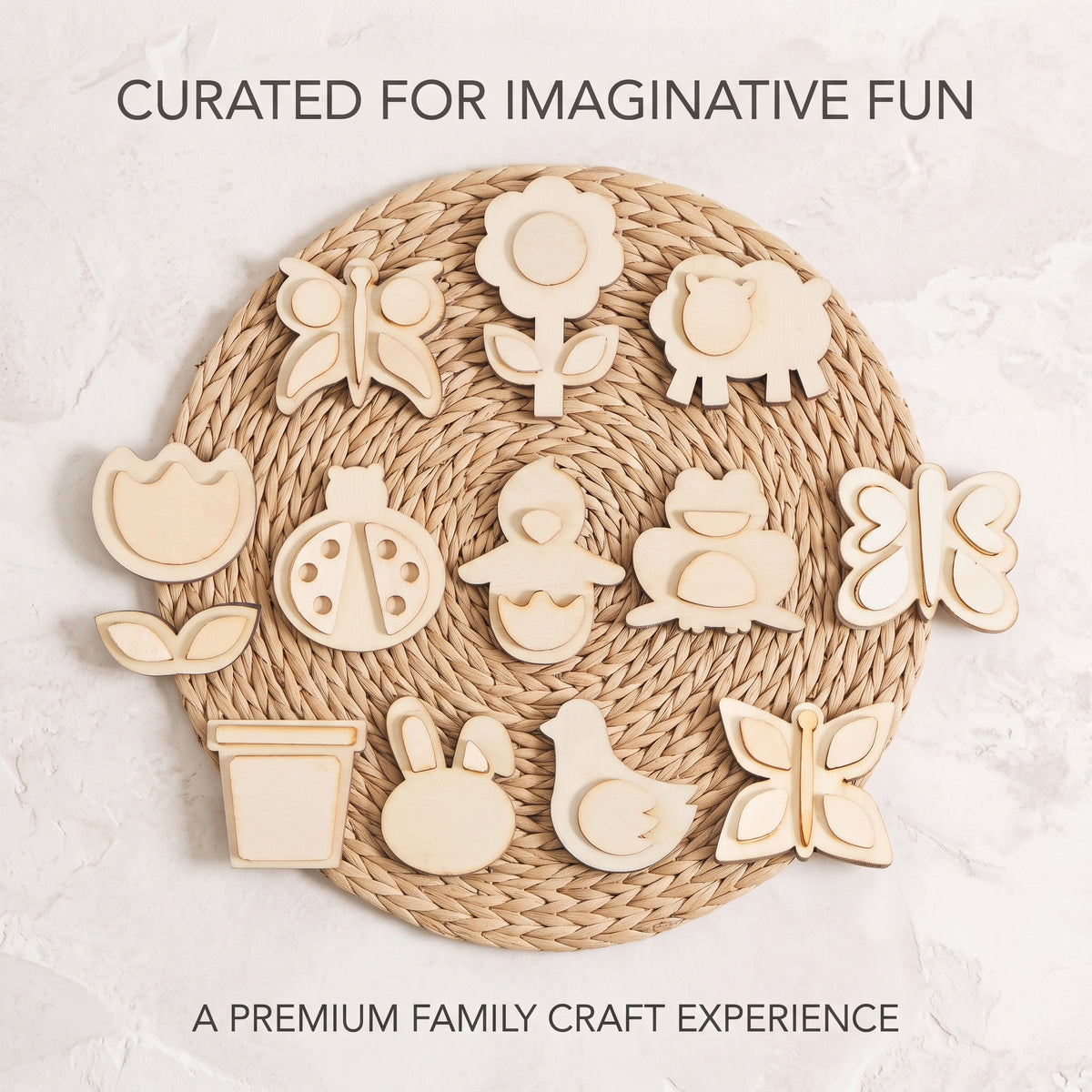 12-Piece DIY Wooden Magnet Painting Kit for Kids