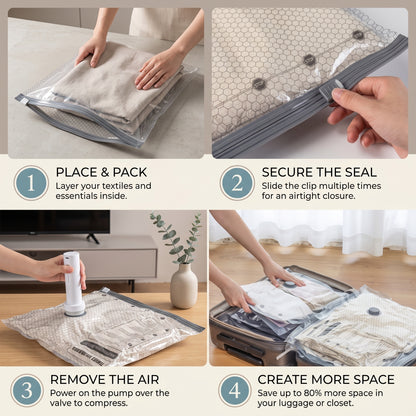 Vacuum Storage Bags with Wireless Air Pump
