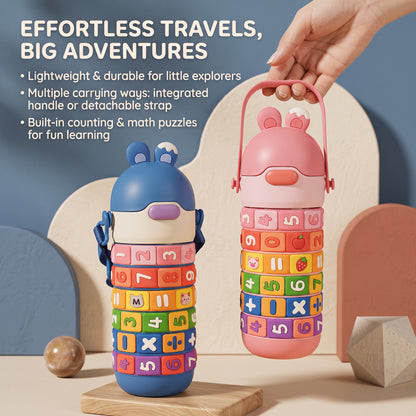 Kids Fun Learning Water Bottle Stainless Steel