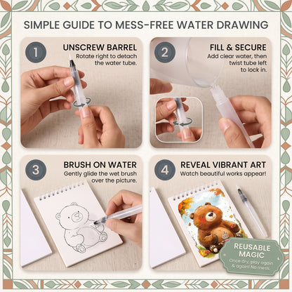 Kids Portable Watercolour Painting Book