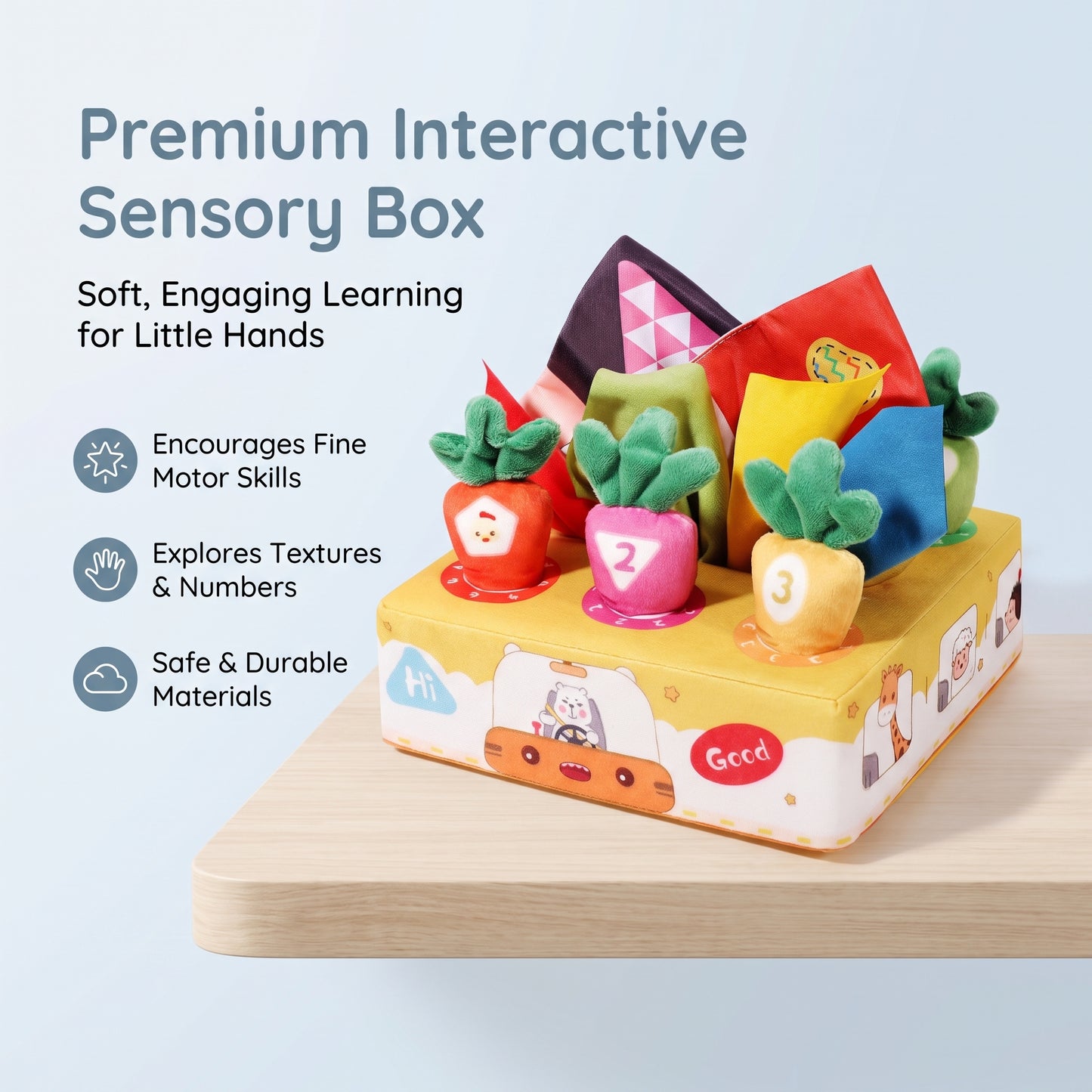 Crinkle Tissue Box Learning Toy