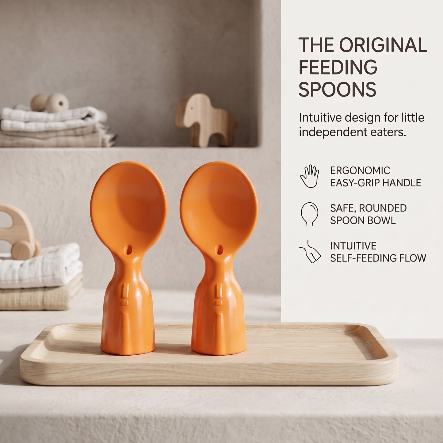 Reusable Silicone Baby Spoon (2-pack)