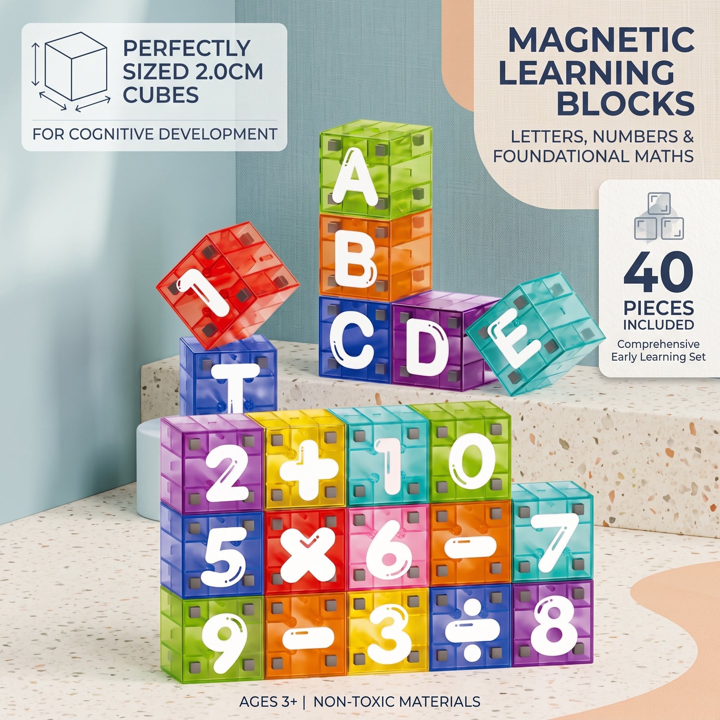Magnetic Alphabet & Number Learning Blocks