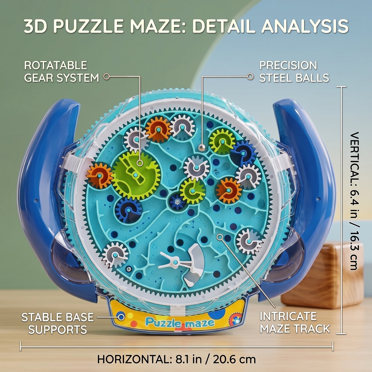 3D Ball Maze Wheel