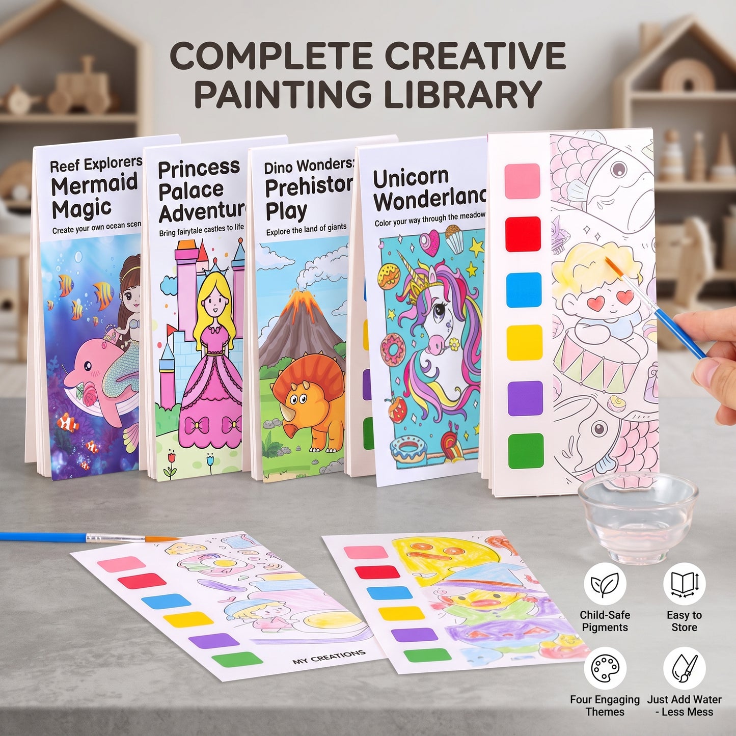 Portable Watercolour Painting Book for Kids