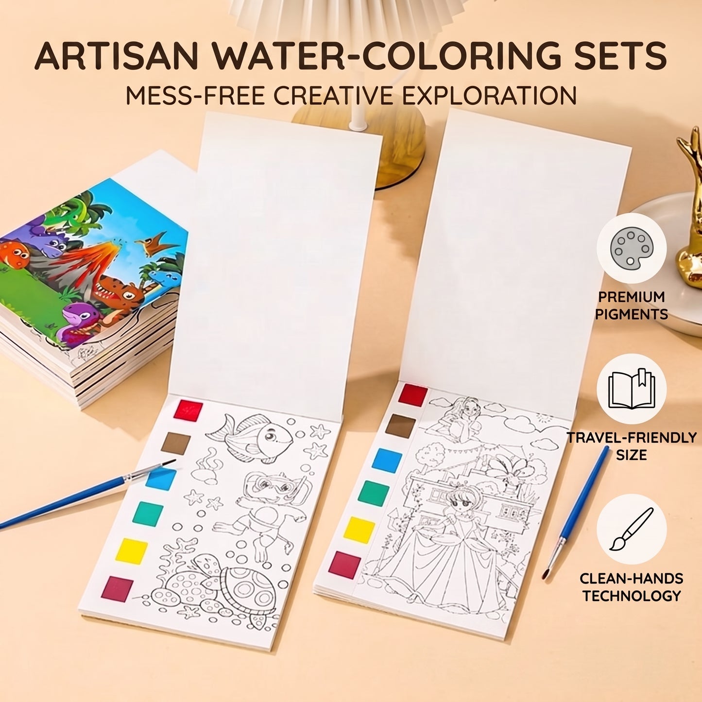 Portable Watercolour Painting Book for Kids