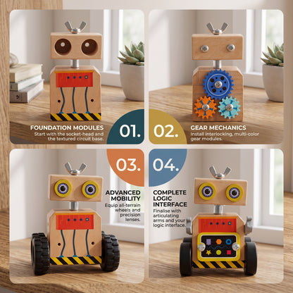 Wooden DIY Robot Building Kit