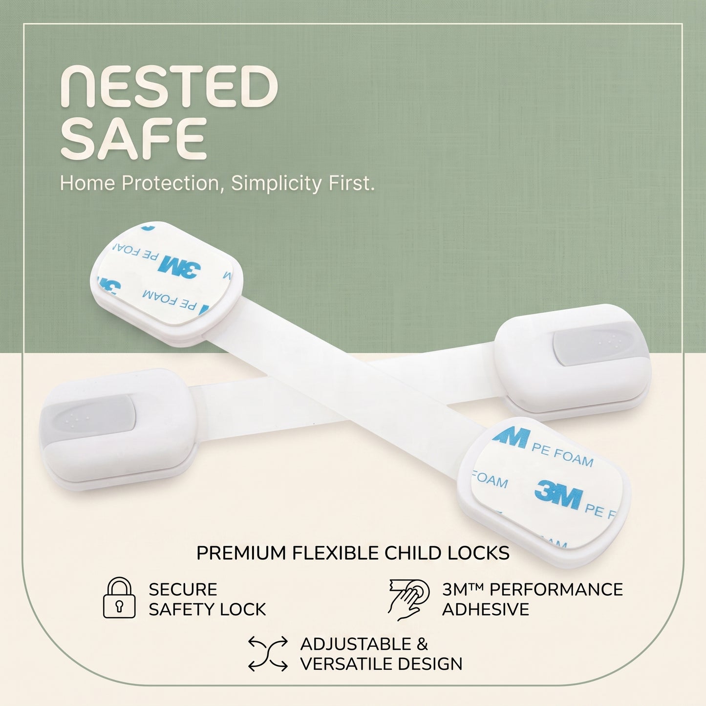 Adjustable Baby Safety Cabinet Locks