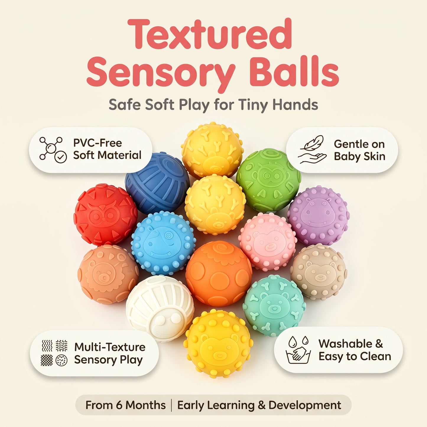 Silicone Baby Stacking Blocks