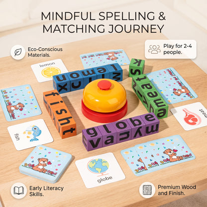 Wooden Word Spelling Game for Kids