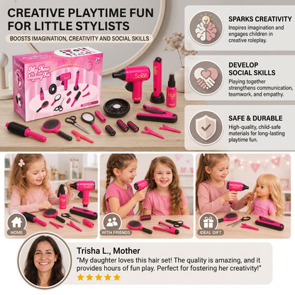 14-Piece Kids Hair Salon Role Play Set