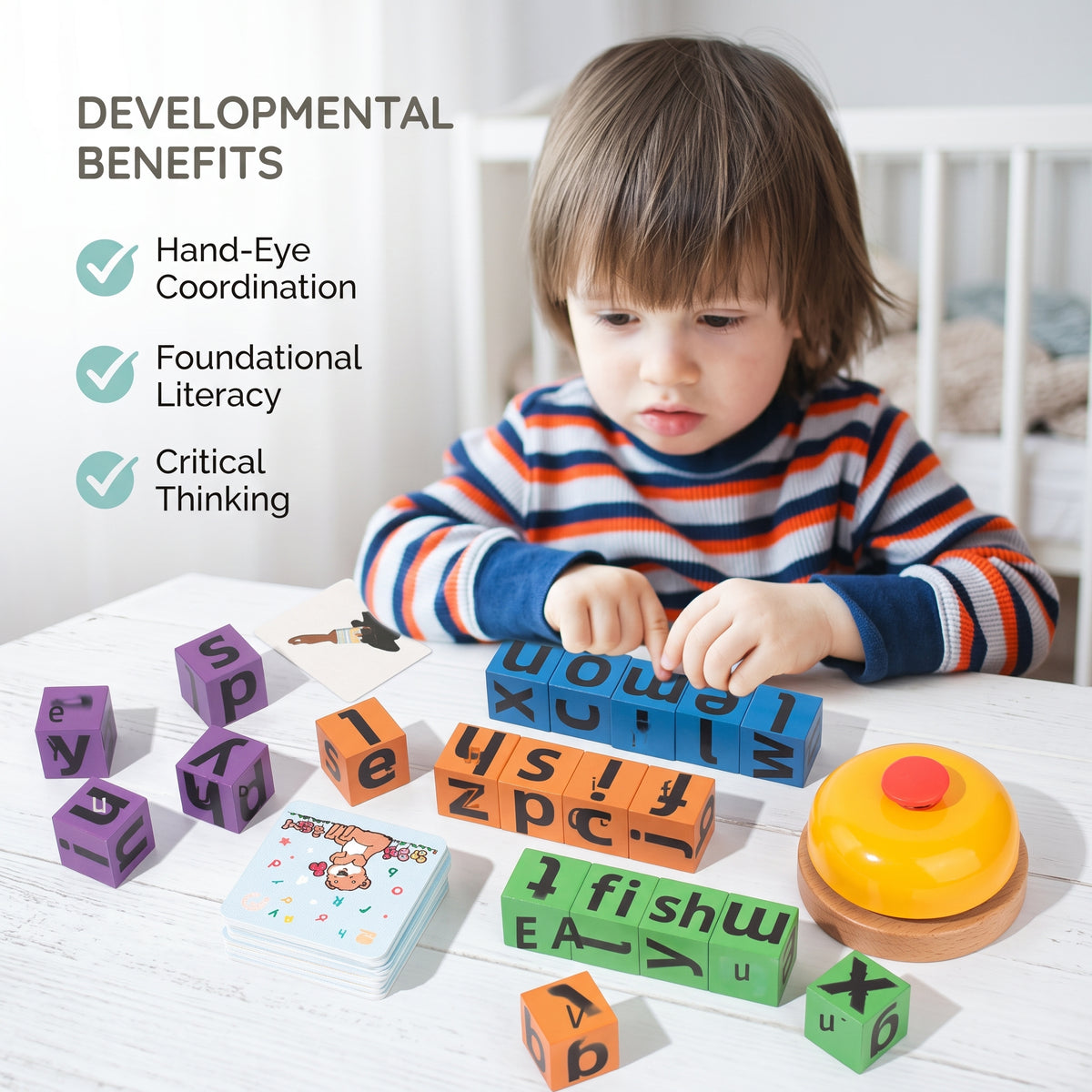 Wooden Word Spelling Game for Kids