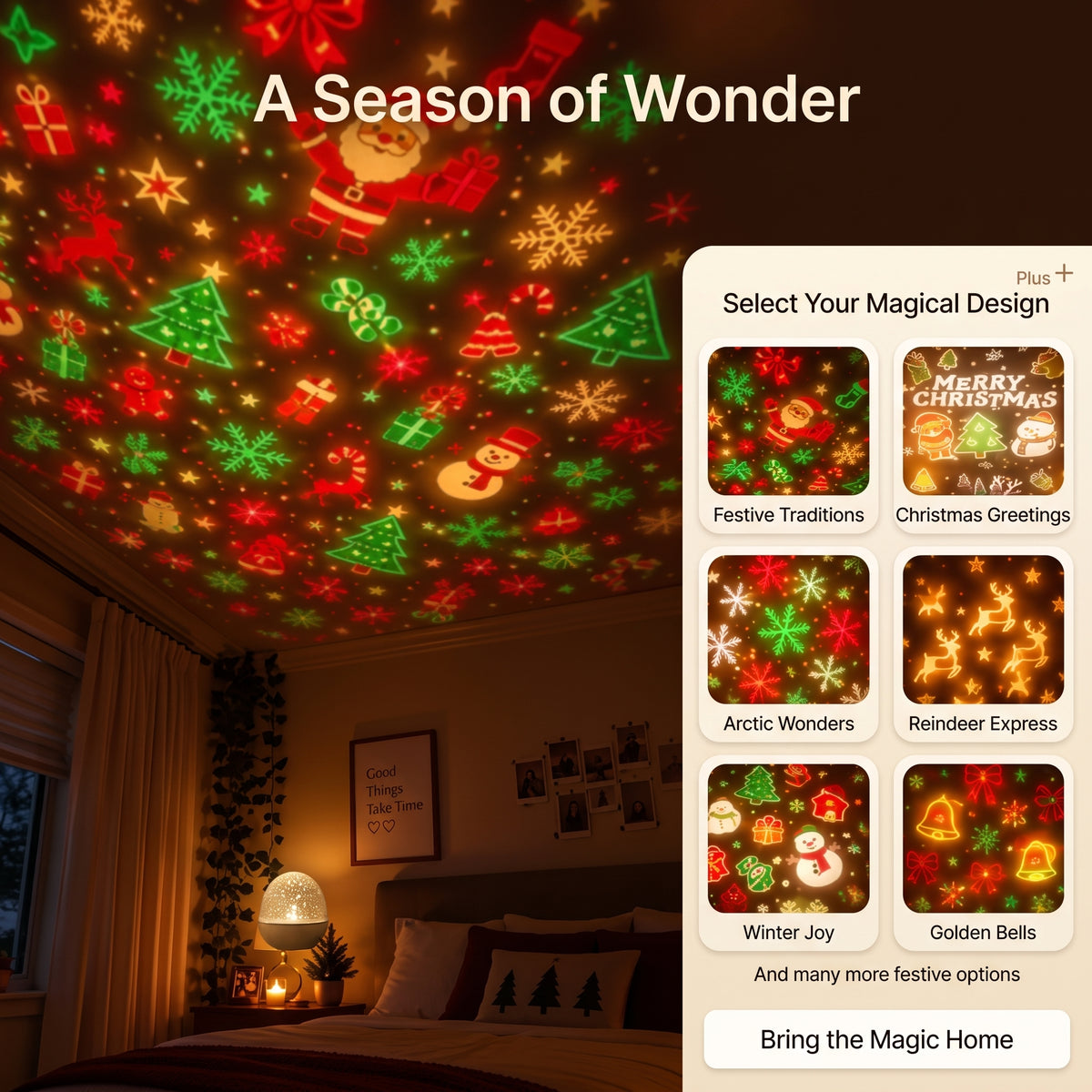 Christmas Projector Lamp for Kids