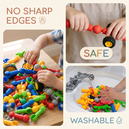 STEM Building Blocks Set for Kids – Creative Construction Toy Kit