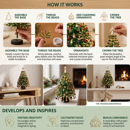 DIY Crystal Beaded Christmas Tree Craft Kit for Kids