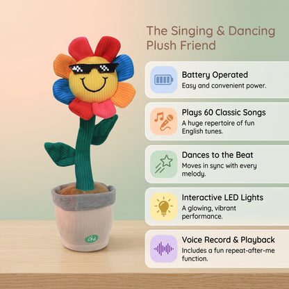 Dancing Sunflower Talking & Singing Interactive Toy for Kids