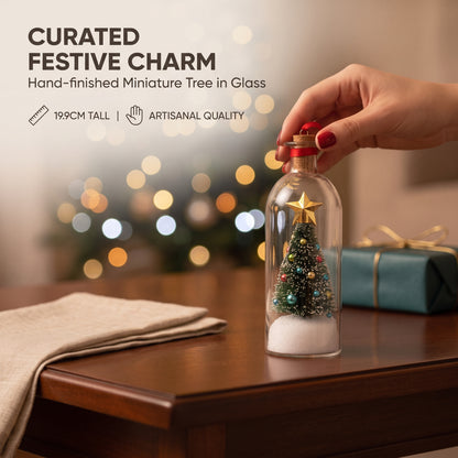 Recordable Christmas Message Glas Bottle with Mini Tree