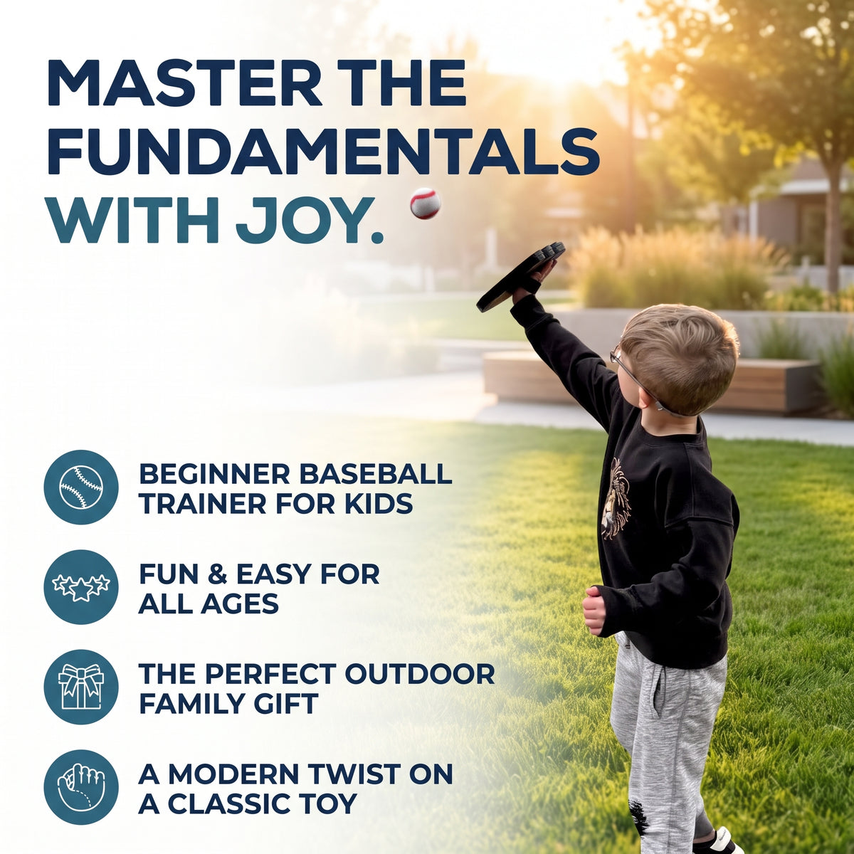 Baseball Toss & Catch Game Set for Kids – Sticky Ball & Paddle