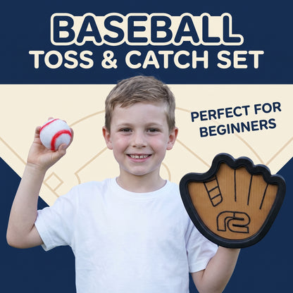 Baseball Toss & Catch Game Set for Kids – Sticky Ball & Paddle