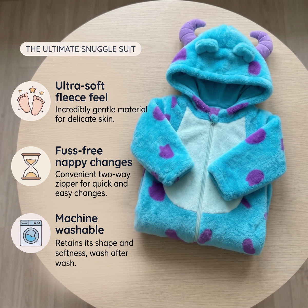 Cozy Fluffy Monster Costume for Babies & Toddlers