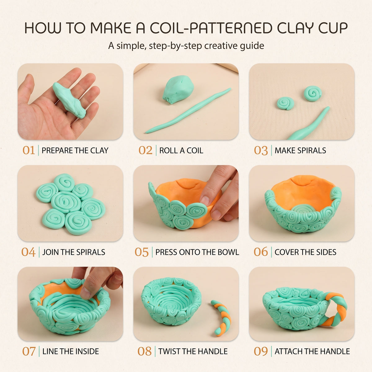 50 Colour Polymer Clay Kit – Oven Bake DIY Craft Set for Kids