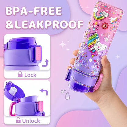 DIY Unicorn Water Bottle Decorating Kit for Kids