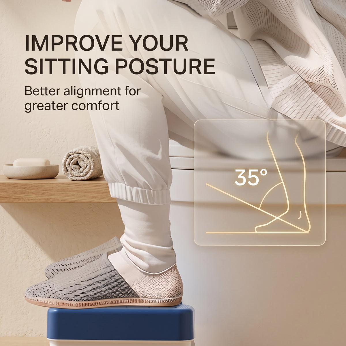 Toilet Foot Stool for Kids & Adults