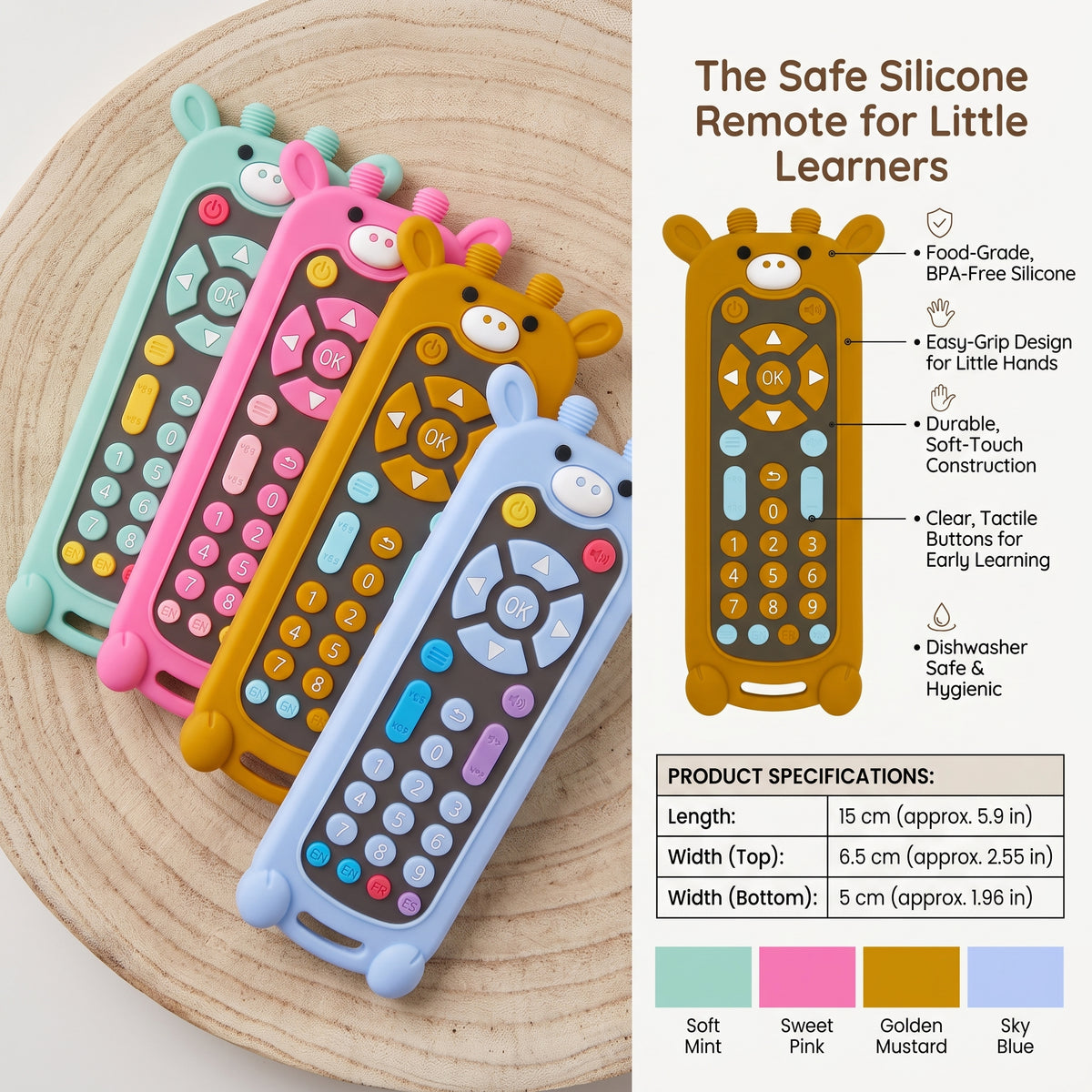 Baby Silicone Remote Control Toy