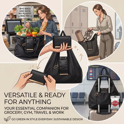 Foldable Keychain Shopping Tote Bag